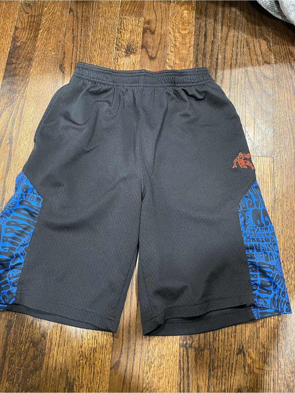 And1 boys Black Shorts with Blue Side Panels size 14/16
